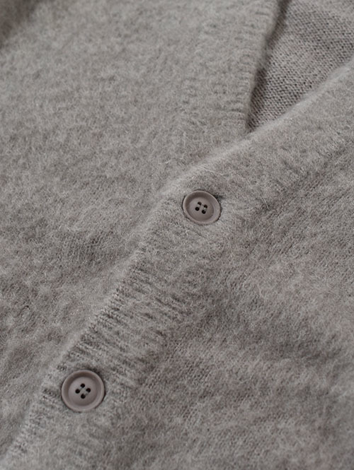 REMI RELIEF モヘア 起毛ニットカーデ Gray