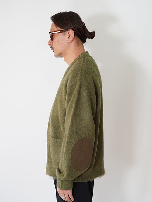 REMI RELIEF モヘア 起毛ニットカーデ   Khaki
