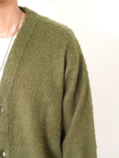 REMI RELIEF モヘア 起毛ニットカーデ   Khaki