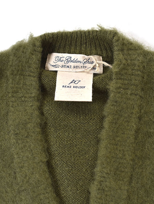 REMI RELIEF モヘア 起毛ニットカーデ   Khaki