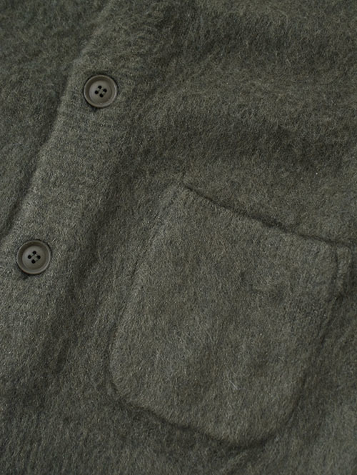 REMI RELIEF モヘア 起毛ニットカーデ   Khaki