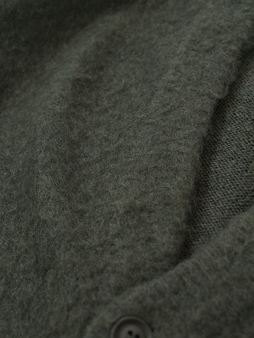 REMI RELIEF モヘア 起毛ニットカーデ   Khaki