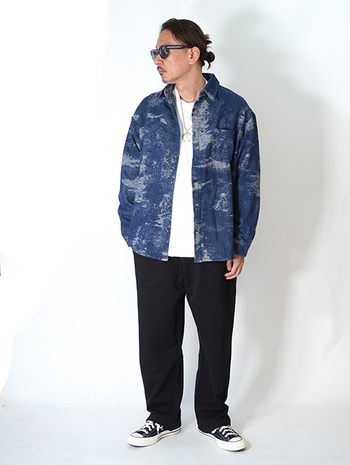 BACK HEAD ニットデニム　ダメージシャツジャケット　再入荷