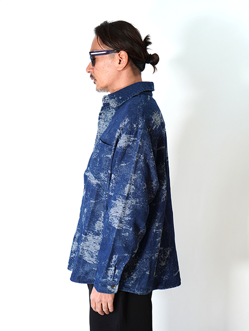 BACK HEAD ニットデニム　ダメージシャツジャケット　再入荷
