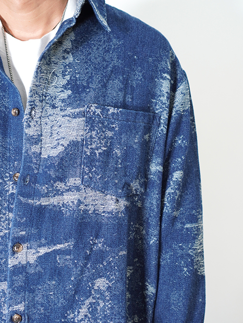 BACK HEAD ニットデニム　ダメージシャツジャケット　再入荷