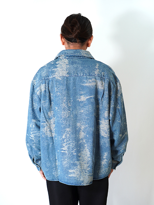 BACK HEAD ニットデニム　ダメージシャツジャケット 再入荷