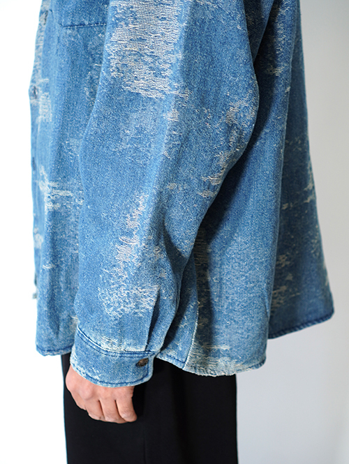 BACK HEAD ニットデニム　ダメージシャツジャケット 再入荷