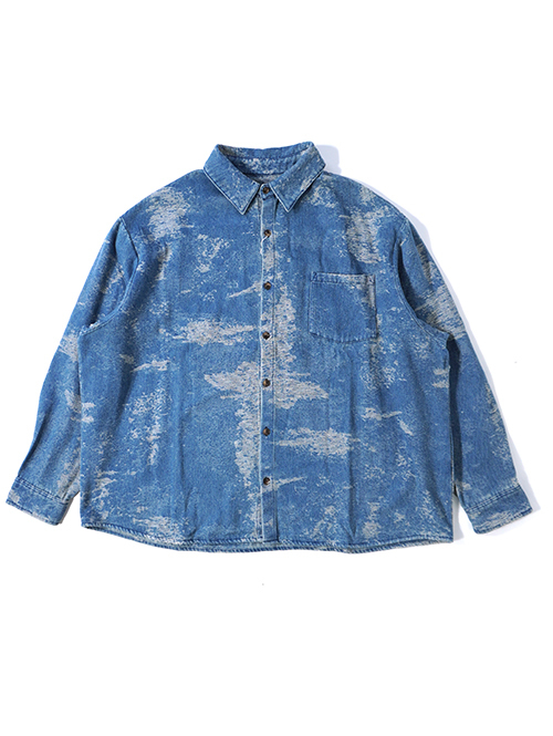 BACK HEAD ニットデニム　ダメージシャツジャケット 再入荷