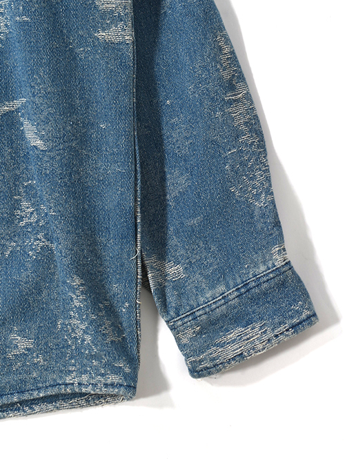 BACK HEAD ニットデニム　ダメージシャツジャケット 再入荷