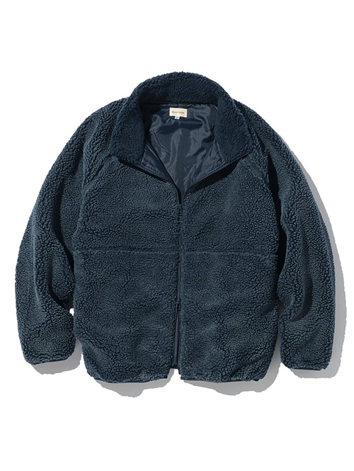 BACK HEAD  ヴィンテージ加工　ボアフリースジャケット- Navy