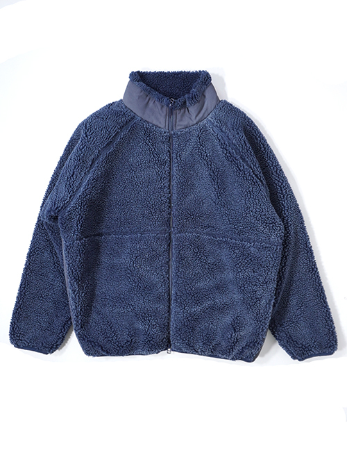 BACK HEAD  ヴィンテージ加工　ボアフリースジャケット- Navy