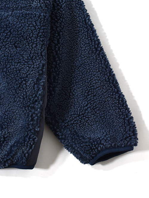 BACK HEAD  ヴィンテージ加工　ボアフリースジャケット- Navy