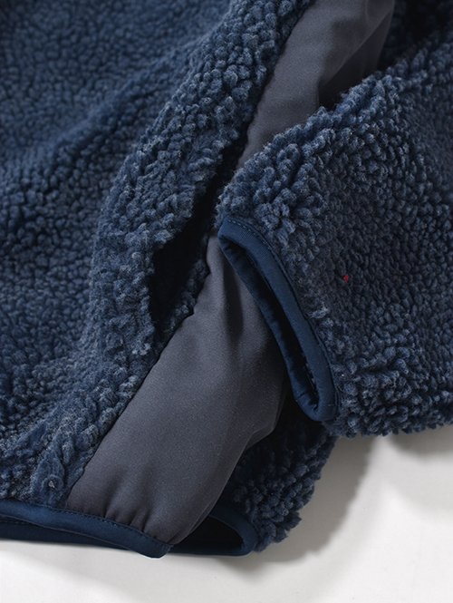 BACK HEAD  ヴィンテージ加工　ボアフリースジャケット- Navy