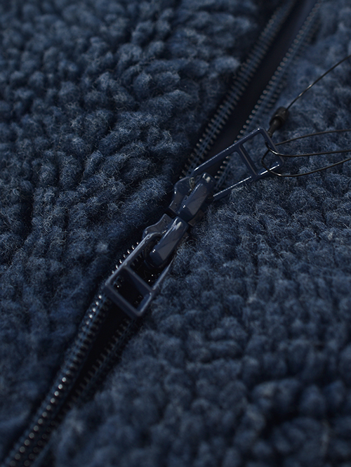 BACK HEAD  ヴィンテージ加工　ボアフリースジャケット- Navy