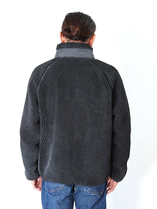 BACK HEAD  ヴィンテージ加工　ボアフリースジャケット- Black