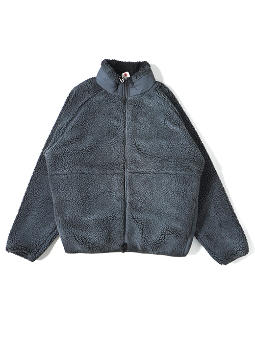 BACK HEAD  ヴィンテージ加工　ボアフリースジャケット- Black