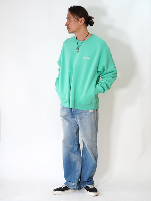 Mac Murray  Side Pocket Crew Neck Sweat - Mint