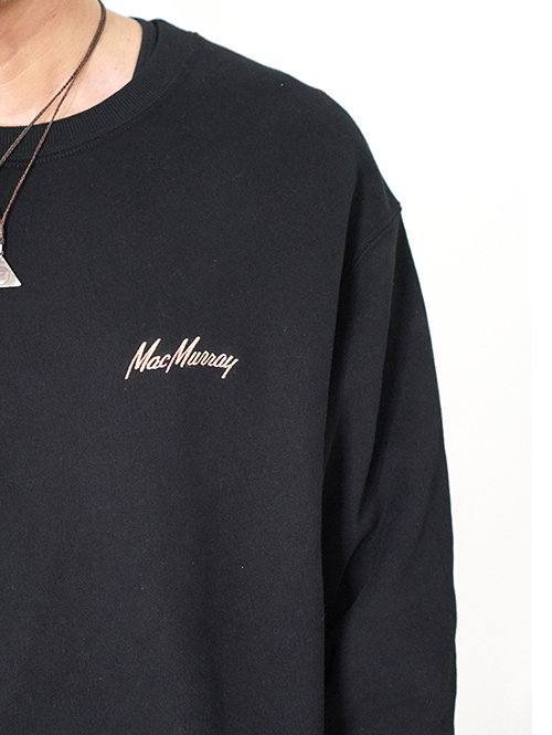 Mac Murray  Side Pocket Crew Neck Sweat-Black