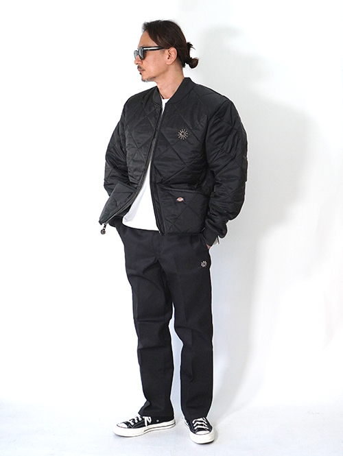 HTC Dickies  Diamond Quilt Jacket (Starburst Stone) - Black