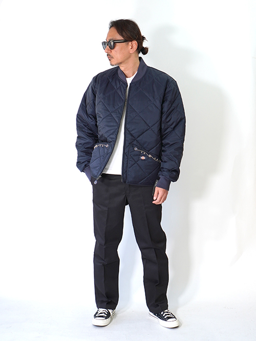HTC Dickies  Diamond Quilt Jacket (SN-32 Stone) - Navy