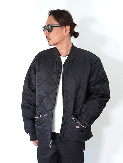 HTC Dickies  Diamond Quilt Jacket (SN-32 Stone) - Black