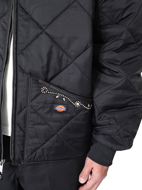 HTC Dickies  Diamond Quilt Jacket (SN-32 Stone) - Black