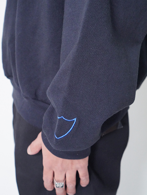 HTC Sweat Shirt #Laap Flower Stone Crew - Navy