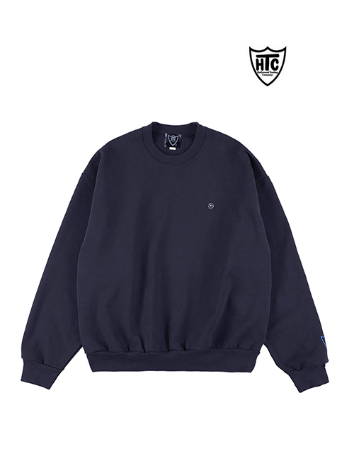HTC Sweat Shirt #Laap Flower Stone Crew - Navy