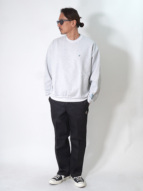 HTC Sweat Shirt #Laap Flower Stone Crew  - Gray