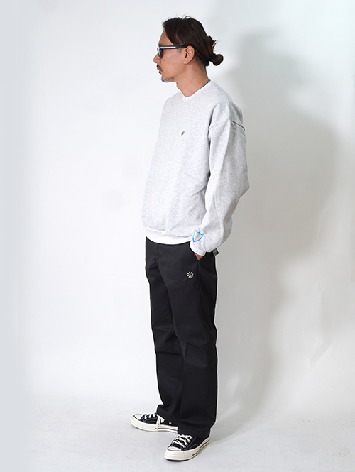 HTC Sweat Shirt #Laap Flower Stone Crew  - Gray