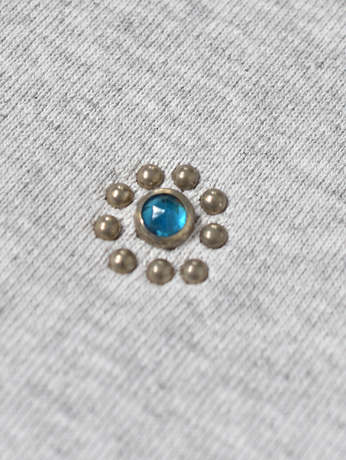 HTC Sweat Shirt #Laap Flower Stone Crew  - Gray