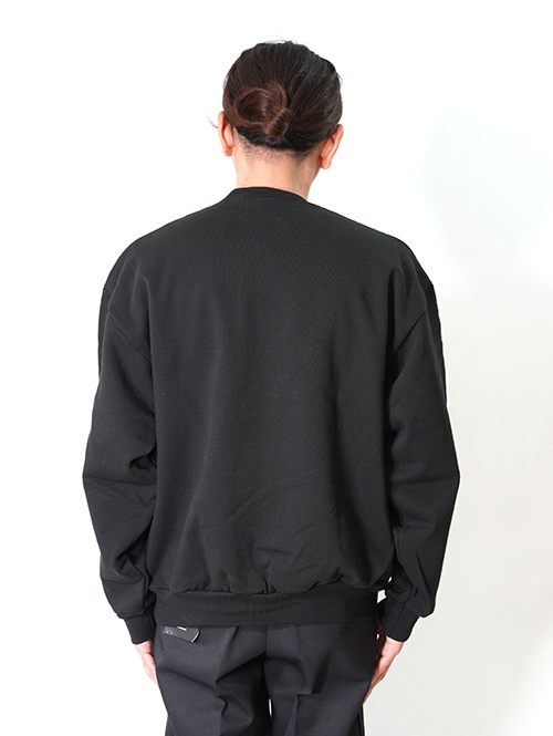 HTC Sweat Shirt #Laap Flower Stone Crew  - Black