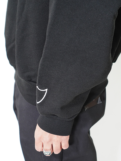 HTC Sweat Shirt #Laap Flower Stone Crew  - Black