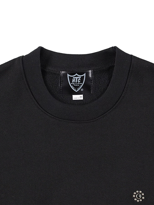 HTC Sweat Shirt #Laap Flower Stone Crew  - Black