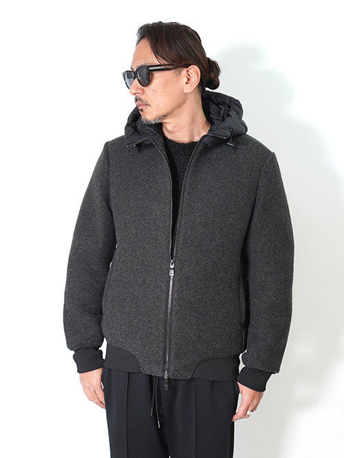 SSEINSE インサレーション フードジャケット-Black/Charcoal