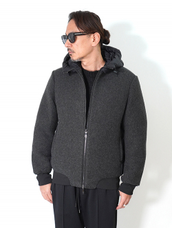 SSEINSE インサレーション フードジャケット-Black/Charcoal