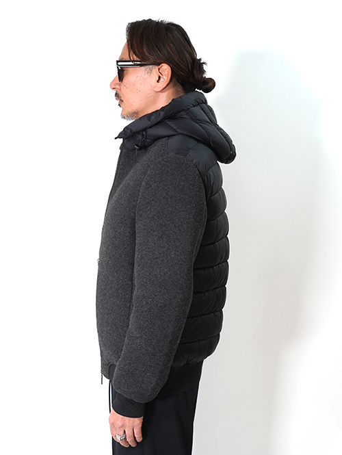 SSEINSE インサレーション フードジャケット-Black/Charcoal