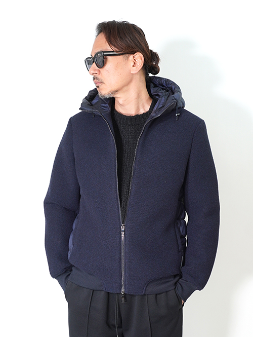 SSEINSE インサレーション フードジャケット-Navy