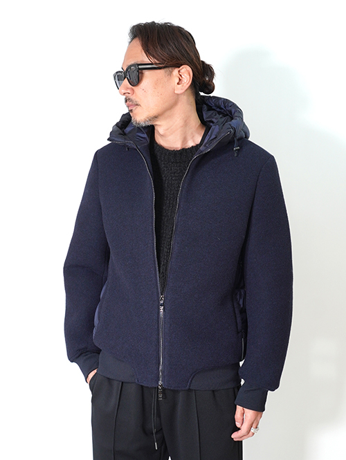 SSEINSE インサレーション フードジャケット-Navy
