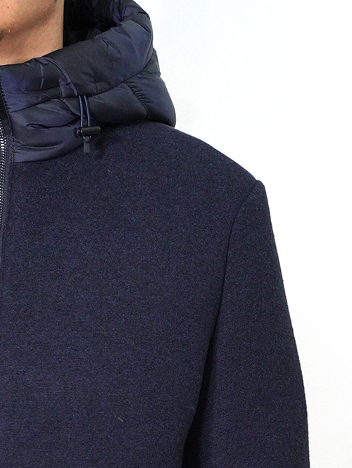 SSEINSE インサレーション フードジャケット-Navy