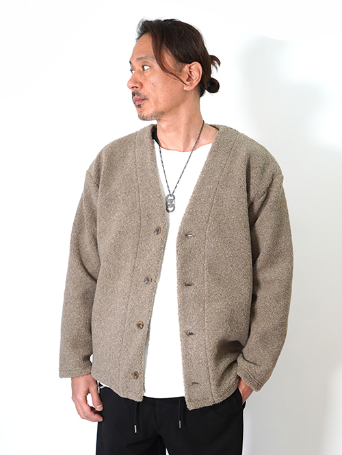 SALUTE HELM　ボア カーデジャケット -  Greige (85508)