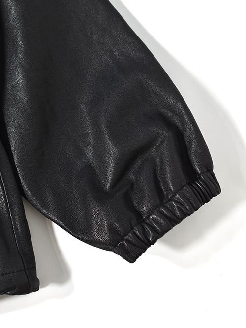 SALUTE HELM シープセミベジタブルレザーコーチジャケット-Black