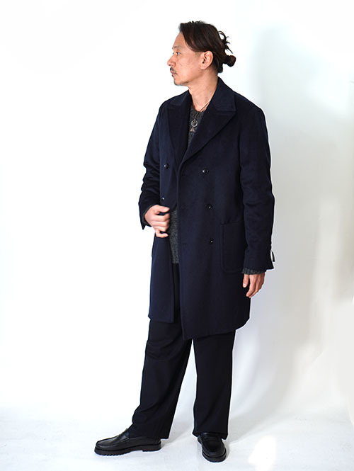 SSEINSE ダブルウールコート- Navy
