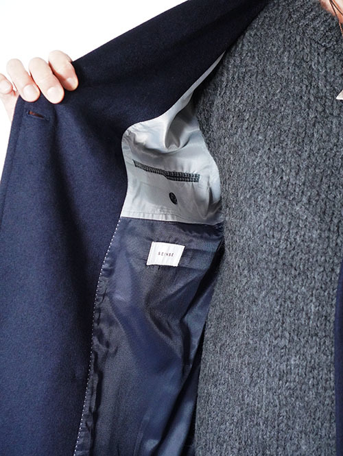 SSEINSE ダブルウールコート- Navy