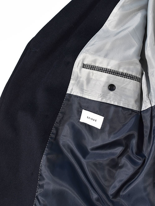 SSEINSE ダブルウールコート- Navy