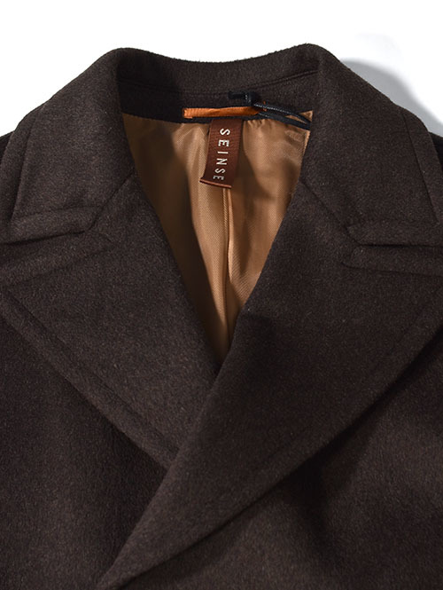 SSEINSE ダブルウールコート- Brown