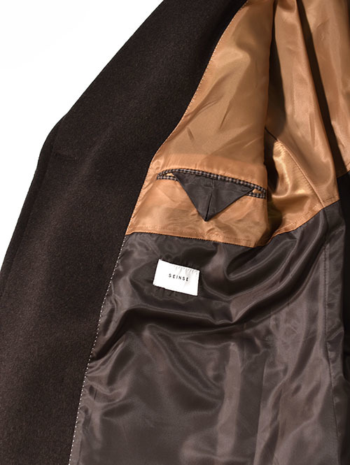 SSEINSE ダブルウールコート- Brown