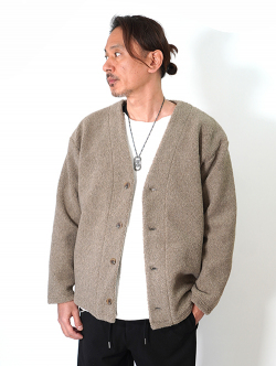 SALUTE HELM　ボア カーデジャケット -  Greige (85508) 再入荷