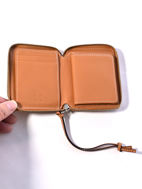 SOPO ROUND ZIP PURSE - Camel