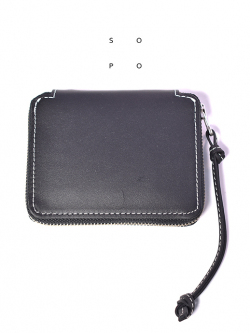 SOPO ROUND ZIP PURSE - Black
